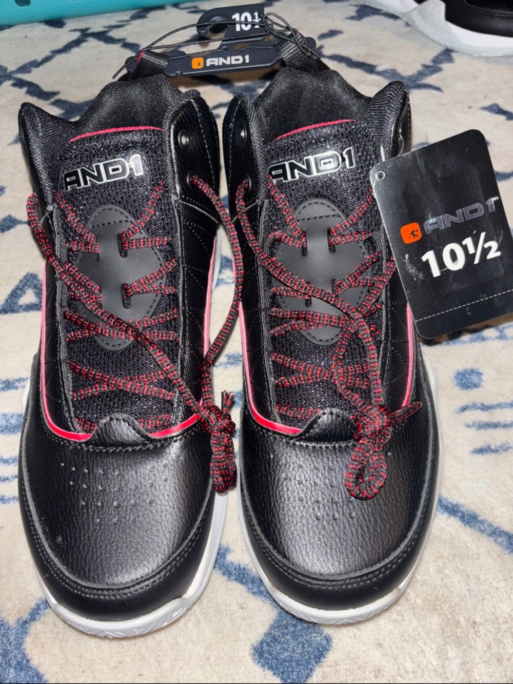 AND1 Black and Red Accents Size 10.5 Men’s!  New with Tags